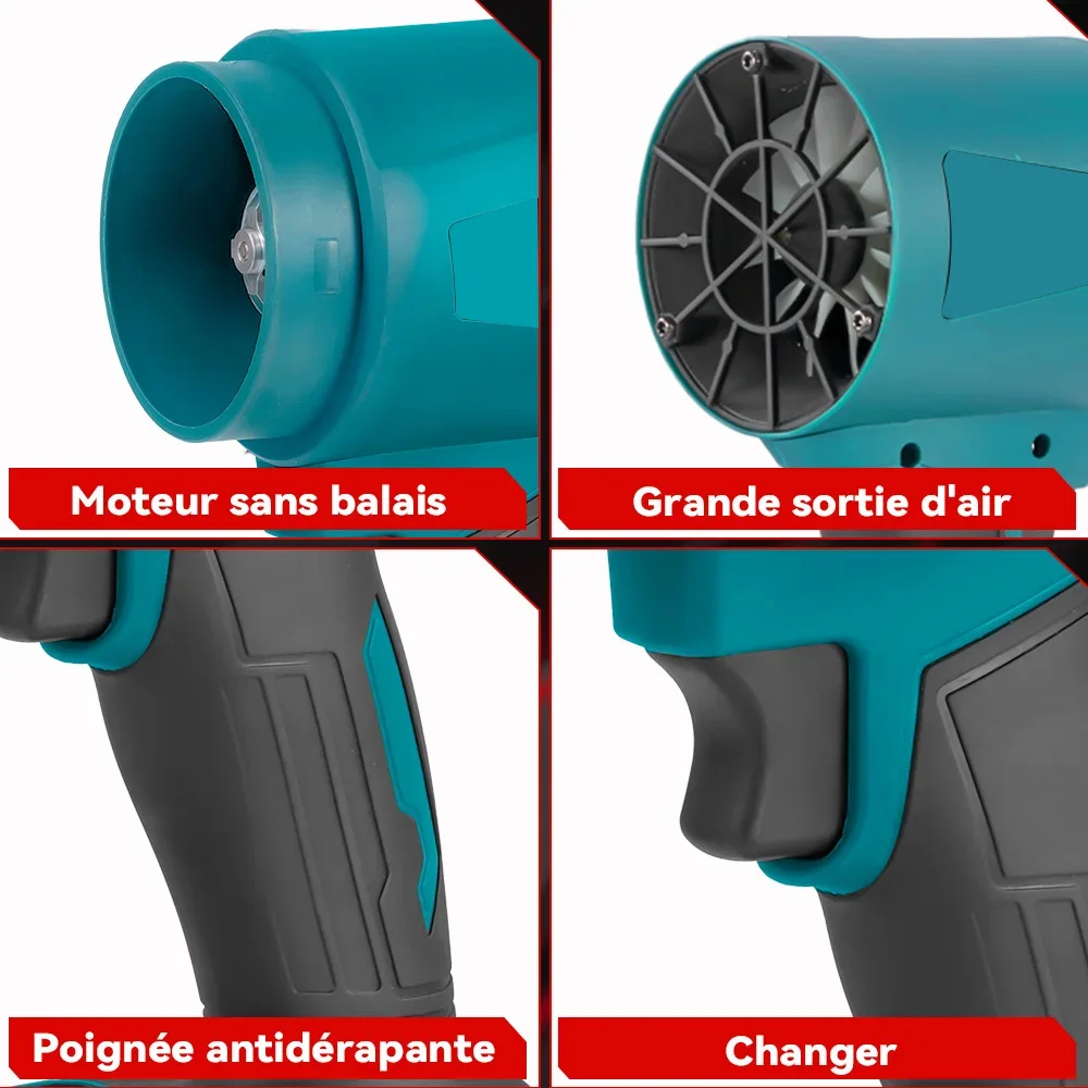 ventilador Turbo sin escobillas de 400 M/S، sopladores de aire eléctricos de gran potenci de 4000W، herramienta de polvo de].