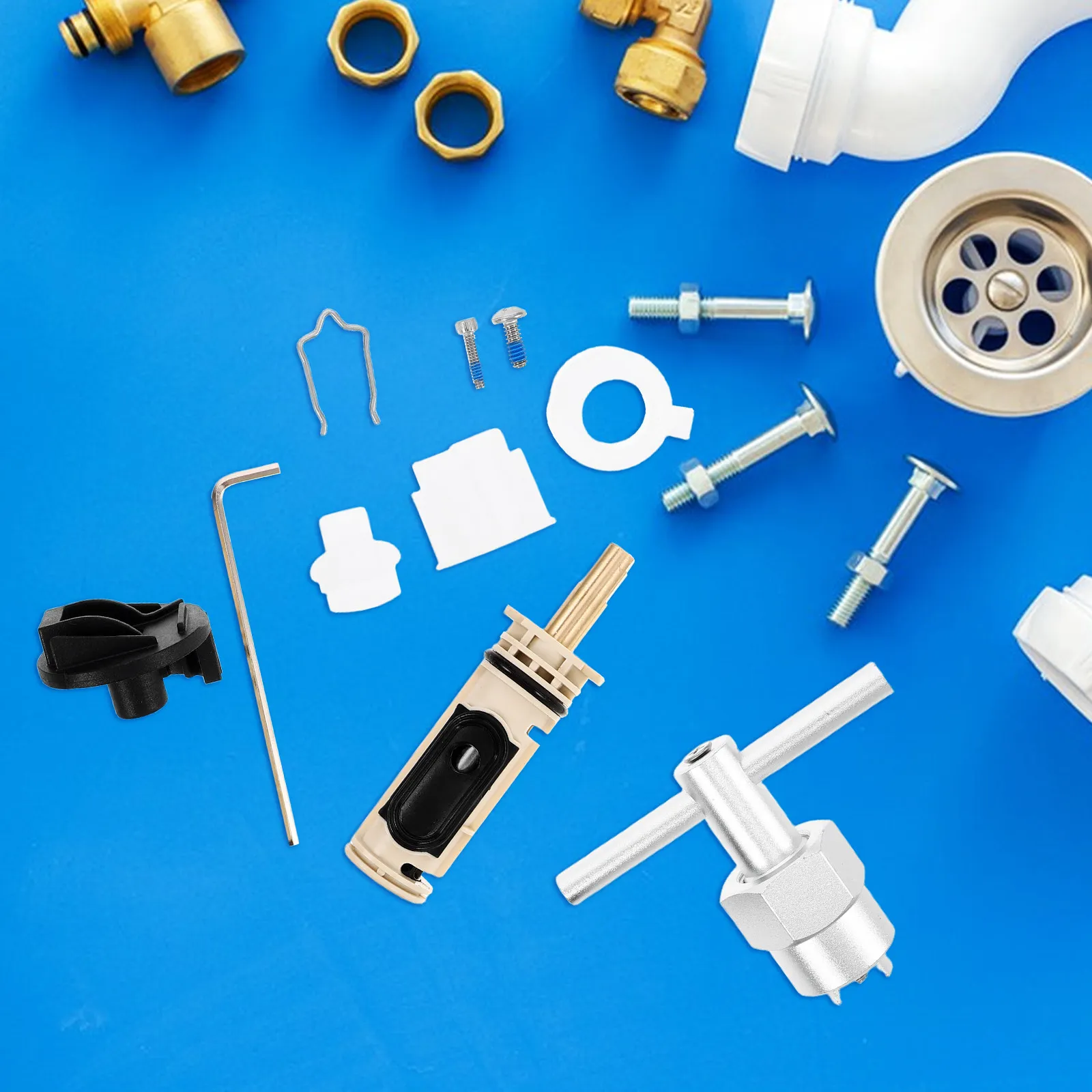 1Set Durable Shower Valve Core Replacement Compatible with Mpt Systems for Stable Water Flow Temperature Control Shower Valve