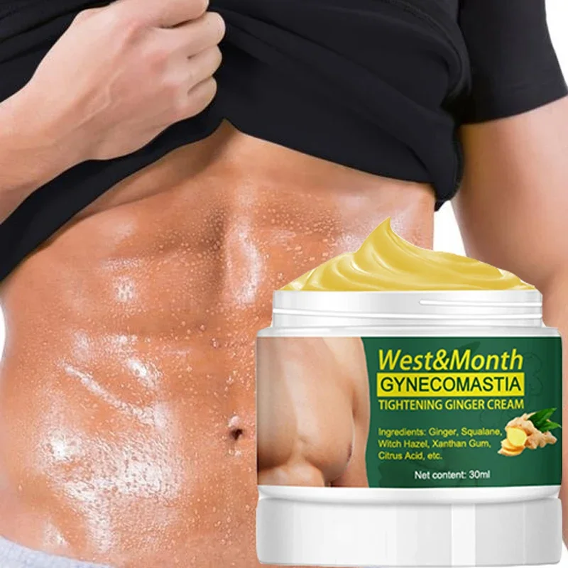 Gynecomastia Tightening Ginger Cream Weight Loss Cream Abdominal Muscle Fat Reduction Cream Fat Burning for Men Women 30ML