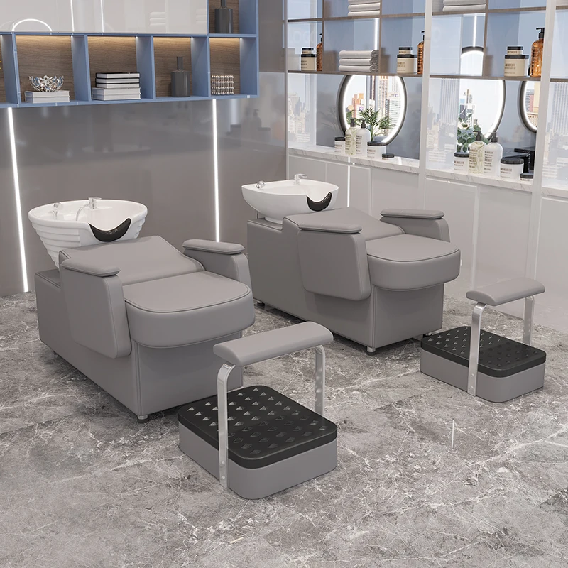 

Shampoo bed barber shop special factory direct sales high-end hair salon hair shop punch bed ceramic simple flush bed