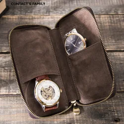 Watch Gift Box Roll Travel Case Chic Portable Vintage Leather Display Watch Storage Convenient storage box for watches