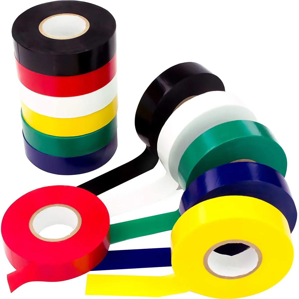 20ft Weather-Resistant Colored Electrical Tape.Color Your Electric Wiring Safely with Indoor/Outdoor PVC Vinyl,UL Listed to 600V