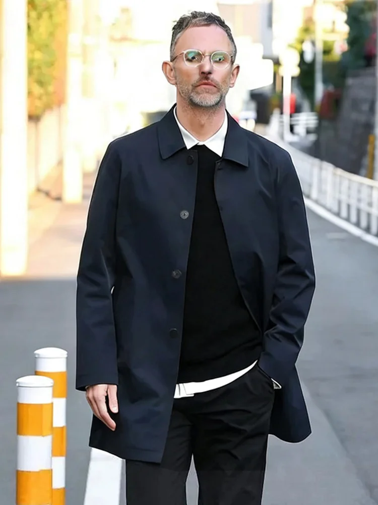 

Men's Spring Coat Jacket Lightweight Casual Long Sleeve Business Casual Loose Fit Polyester Fashion Urban Outdoor Daily Wear