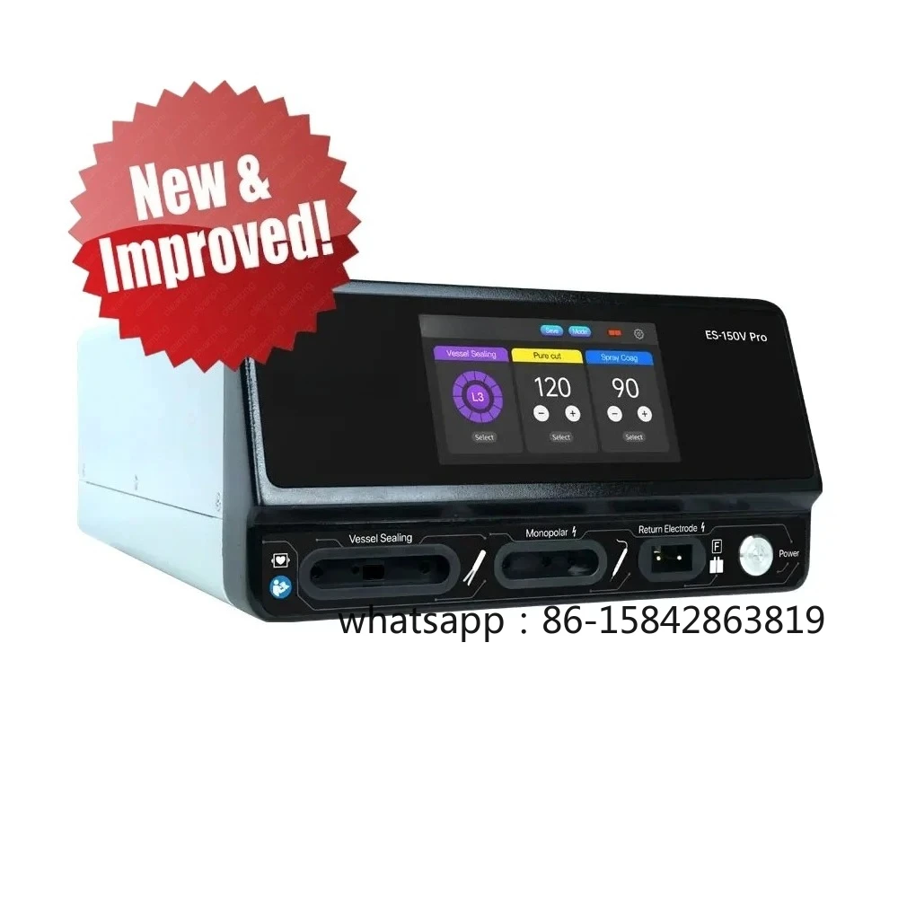 Pet ES-150V PRO LCD Touchscreen Electrosurgical System Generator Veterinary Use Ligasure Forceps Vessel Sealer