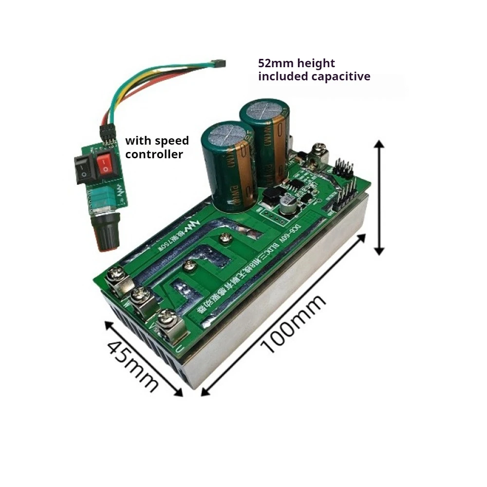 

Модуль драйвера бесщеточного двигателя BLDC с Hall DC6-60V 750W, мощный регулятор скорости двигателя, контроллер прямого и обратного хода двигателя