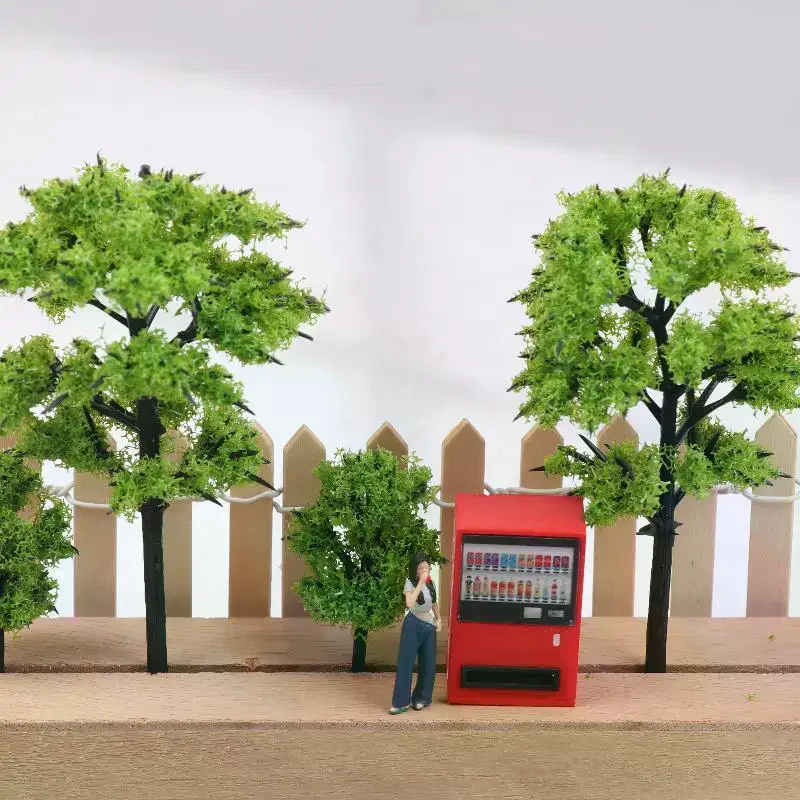 Simulation Mini Green Tree Model Toy Dollhouse Railway Street Scene Decor Ornament Dollhouse Micro Landscape Garden Ornaments