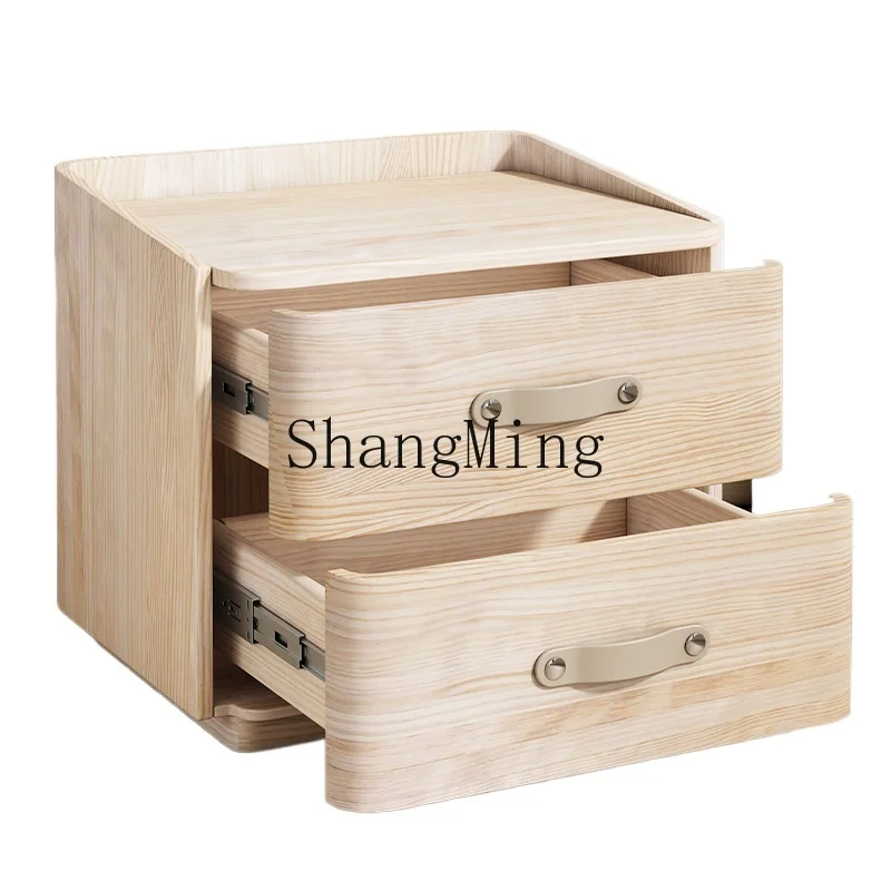 

ZYH new light luxury high-end simple modern solid wood bedside storage cabinet