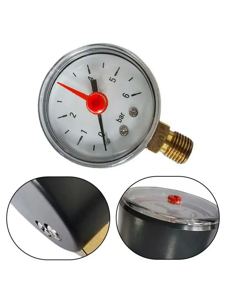 Manomètre à connexion radiale Y50, plage de mesure G1/4, 6 bars, pour eau, huile et Air, pour systèmes d'alimentation en eau de chauffage domestique