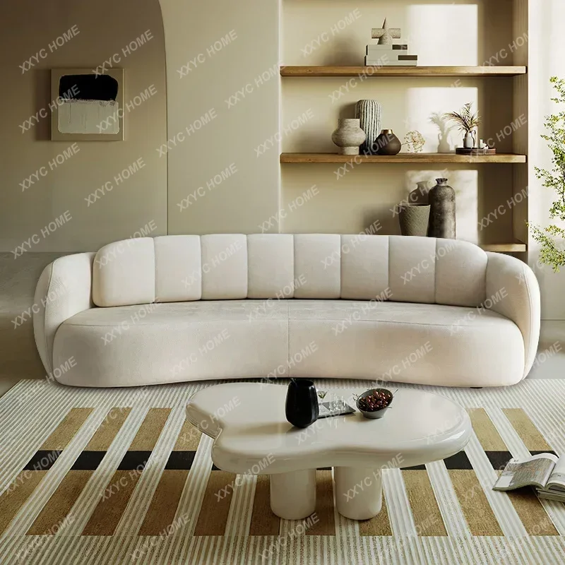 

Диваны из белой ткани для гостиной, дизайнерские секционные изогнутые диваны для гостиной, диван-кровать, кушетки, мебель для дома