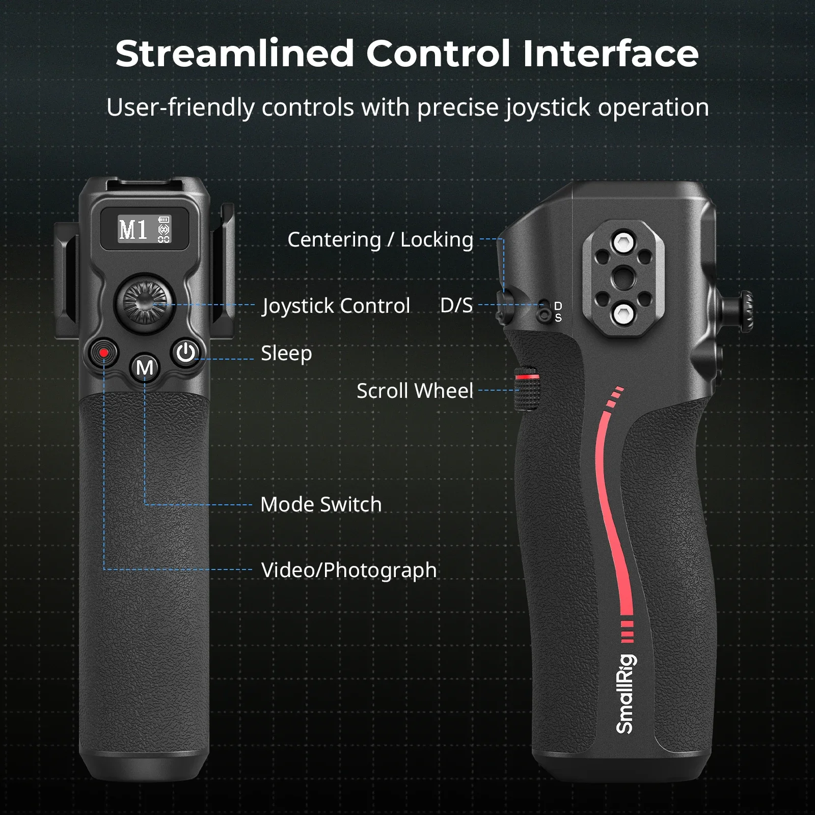 SmallRig 4329 Stabilizer Handle with Follow Focus for D JI RS2 / RS3 Pro / RS4 / RS4 Pro Support Focus Control/Shutter/Recording