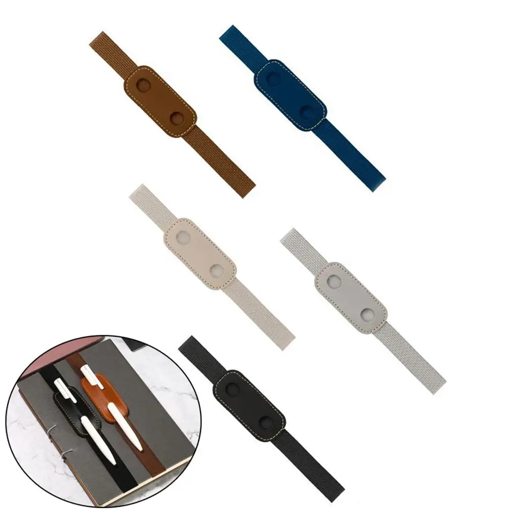 1 шт. винтажный пенал из искусственной кожи, книга, ноутбук, эластичная резинка, пряжка, зажим для ручки, портативный легкий держатель для ручек для ноутбука