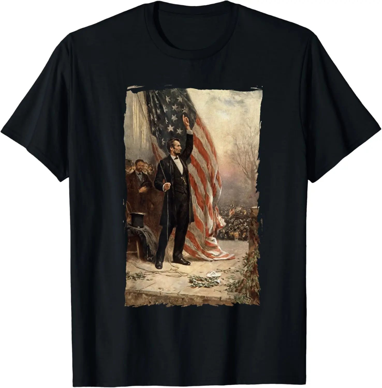 4th of July Independence Day American Flag Abraham Lincoln T-Shirt