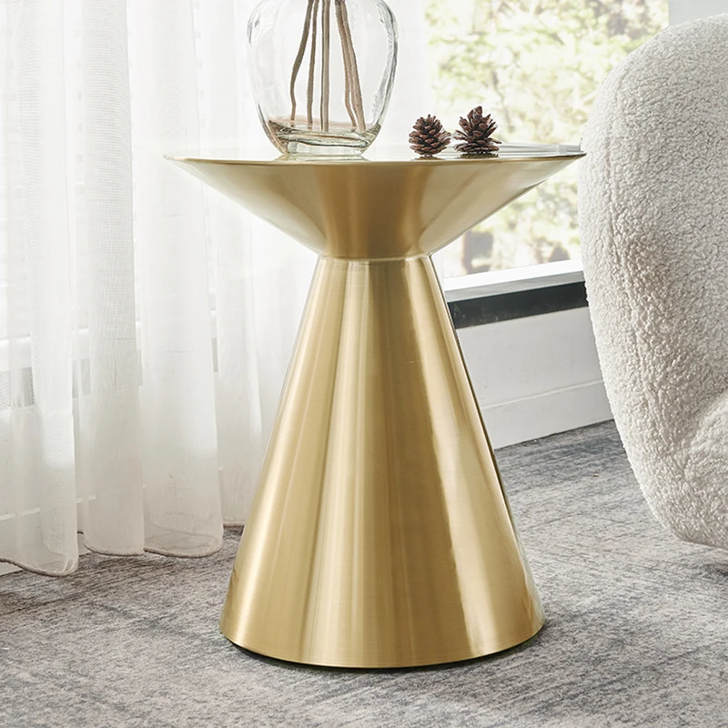 Italiano design de aço inoxidável moderna mesa de centro luxo mesas redondas mesa lateral ouro para sala estar móveis