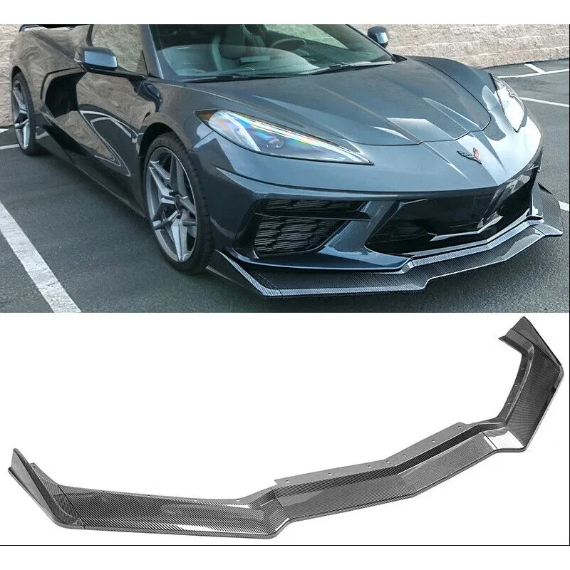 

Аксессуары для автомобиля Chevy Corvette C8 2020-2022 5 шт. диффузор для переднего бампера в стиле углеродного волокна матовый черный угол разделителя