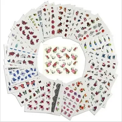 

2 набора по 100 листов: Новейшие дизайны, акварельные цветочные наклейки для ногтей, декор для гель-маникюра, водные слайдеры, набор фольгированных наклеек