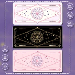 Magic Star Moon Purple  Extra Large Kawaii Girl Gaming Mouse Pad Cute XXL Desk Mat Water Proof Nonslip Laptop Desk Accessories