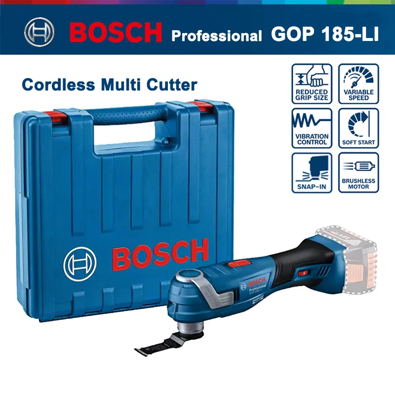 

Bosch Cordless Multi Cutter GOP 185-Li Cutting Grinding Machine Oscillating Multi Power Tool Gop185Li Brushless 18V Rechargeable