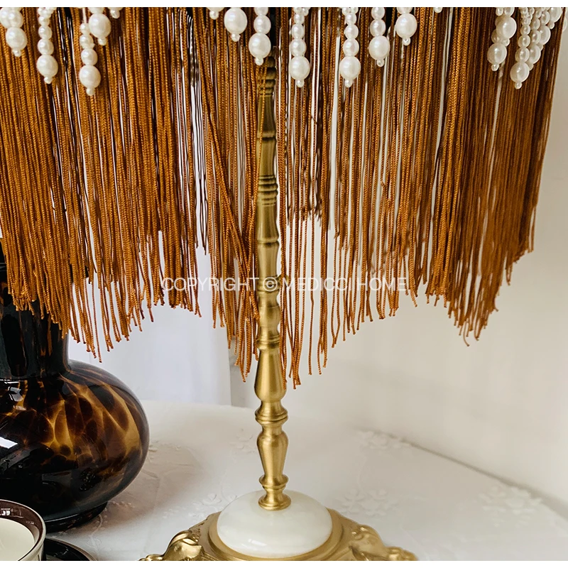 Medicci Home In The Mood For Love Vintage Lampshade With Tassels Luxury Silk Lace Handmade Lamp Shades For Living Room Bedside