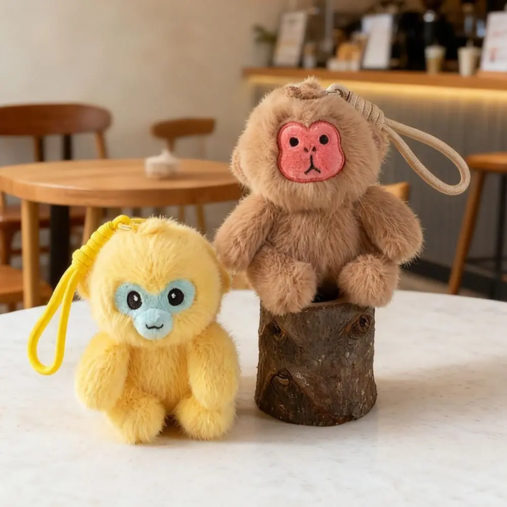 

Stuffed Animals Monkey Plush Pendant White faced saki Plush Doll Little Monkey Pendant Macaque Cartoon Monkey Car Pendant