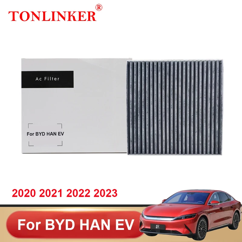 TONLINKR Cabin Filter For BYD HAN EV 2020 2021 2022 2023 Activated Carbon Filters  internal Filter Anti-PM2.5 Car Accessories