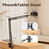 360° Rotating Tablet Stand for Bed Long Arm Flexible Desktop Phone Mount Stand Universal Lazy Bracket Tablet Holder