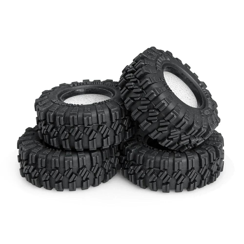 36*14mm 0.7‑Inch Soft Rubber Crawler Tires With Foam Inserts For 1/30 Axial SCX30 Bronco K10 RC Mini Crawler Upgrade Parts