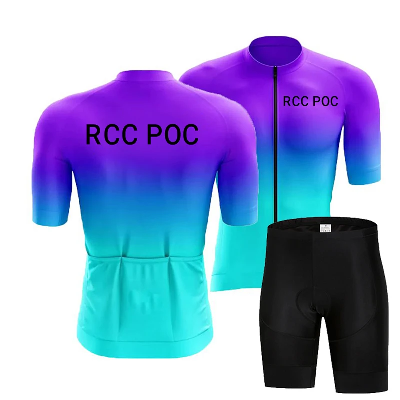 مجموعة Wielerjersey 2026 Rcc Poc Heren Fietsleding Zomer Fietspak Met Korte Mouwen Ropa Ciclismo Hombre