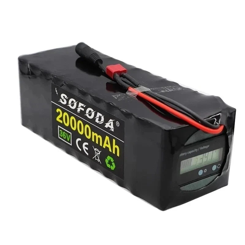 36V battery 10S4P 20Ah battery pack 1000W high power battery 42V 20000mAh Ebike electric bicycle BMS Capacity Indicator+charger