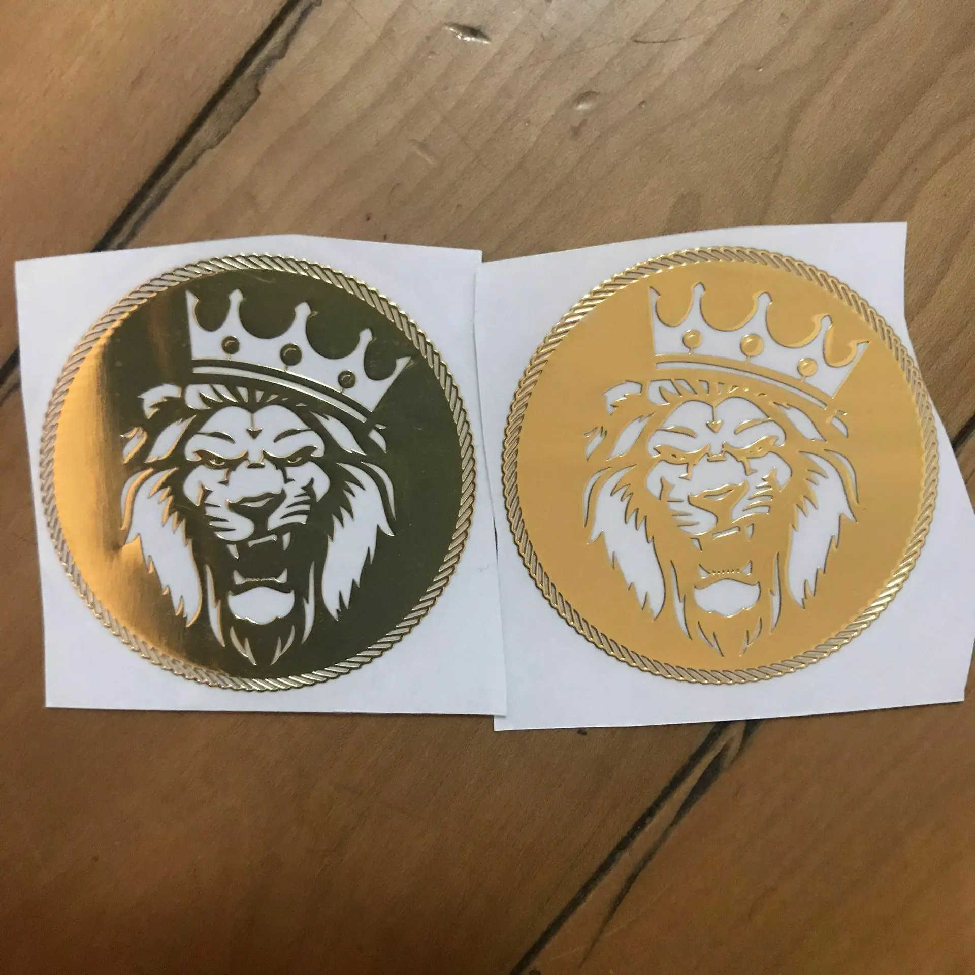 51mm  MT-063 cool black golden metal king  lion sticker decal for car mobile phone  notebook laptop  Guitar DIY Stickers
