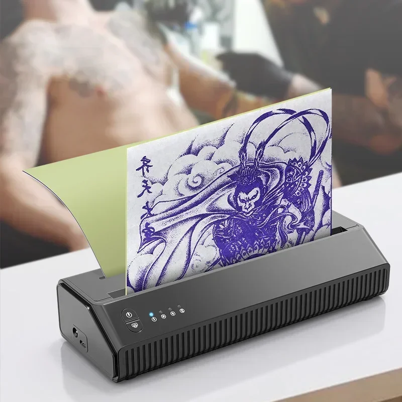 Mini imprimante de tatouage d'étiquettes couleur de code à barres thermique a4 Portable sans fil Mobile sans encre