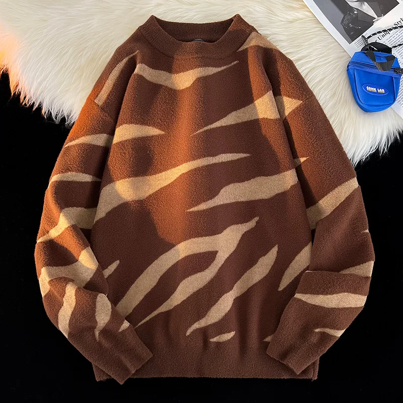 

Высококачественный вязаный пуловер, осенний стеганый свитер, свитер, модный теплый повседневный мужской и женский утепленный пуловер с круглым вырезом, новое пальто, термотоп