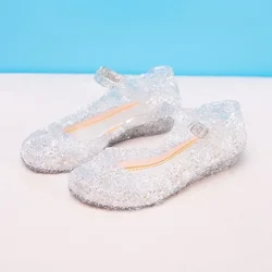 Sandali trasparenti per bambini fibbia antiscivolo scarpe basse spesse traspiranti Casual Fashion Trend Outdoor Girls Princess Shoes