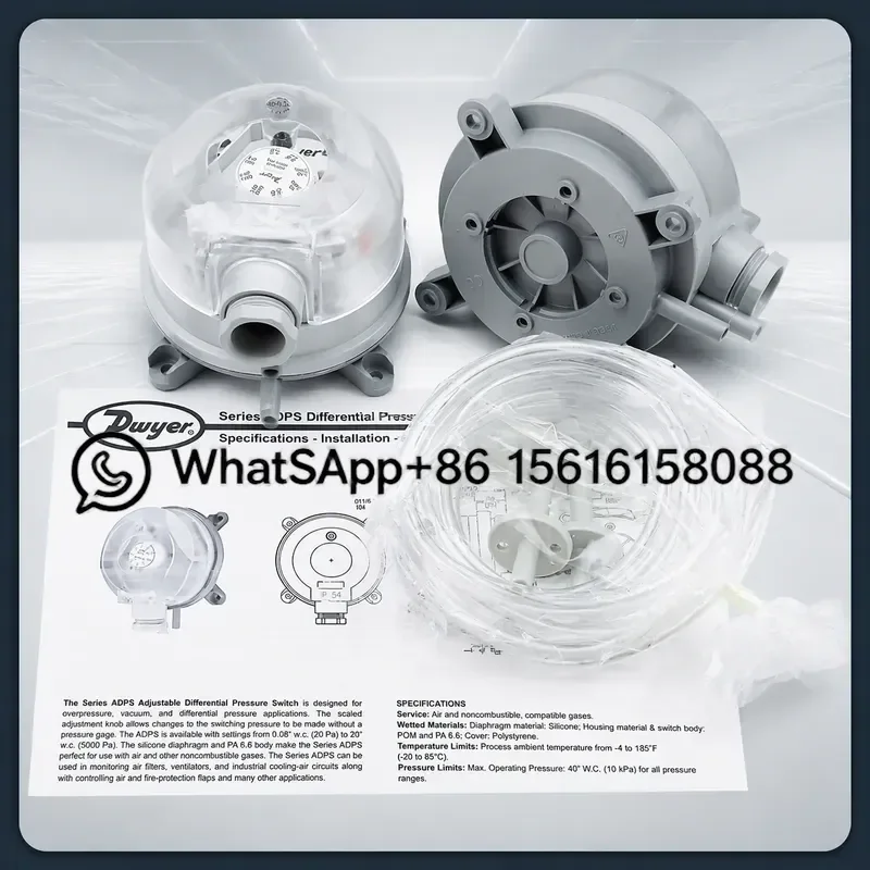 Dwyer ADPS 03 05 06 07 08 2 N Air Differential Pressure Switch Controller HVAC Industrial Grade High Precision Sensor for