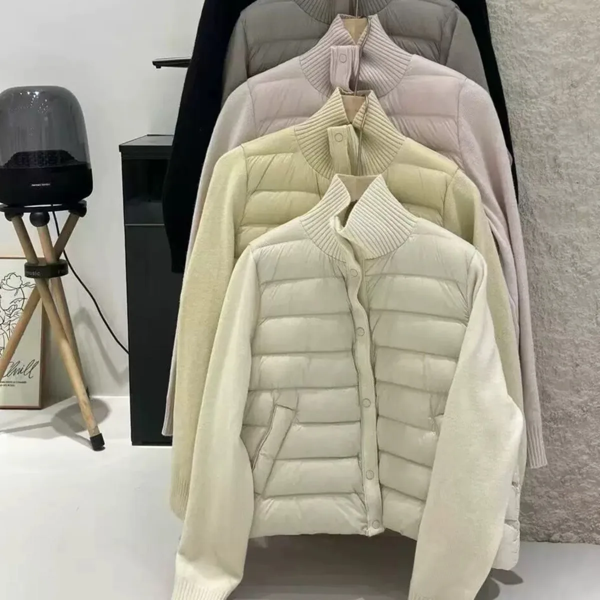 سترة منتفخة حرارية مصممة للسيدات من BJTZ بأكمام متماسكة أنيقة غير رسمية عالية الجودة لخريف وشتاء 2025 #4