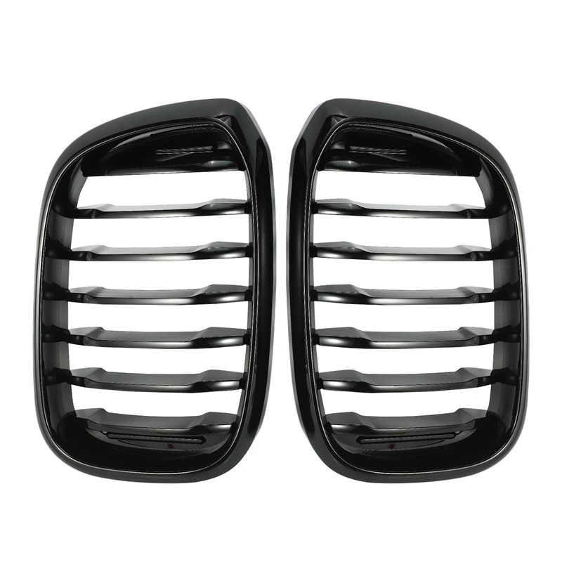 2 Stuks Auto Voorkap Nier Grille Grille Gaas Glanzend Zwart Racing Grills Voor-Bmw X 3 G 01X4 G02 2018 2019 2020