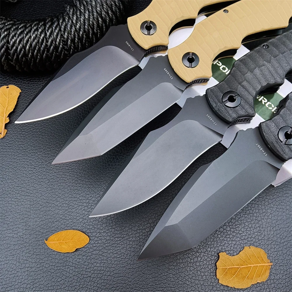 Hunting Pocket Folding Knife D2 Drop / Tanto Point Blade G10 Handle Flipper Knife Outdoor Survival Military Tool