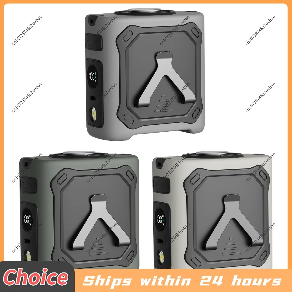 4000/8000mAh Travel Wearable Waist Fan Outdoor Camping Rechargeable Cooling Fan With Night Light Air Circulator Fan 13000RPM