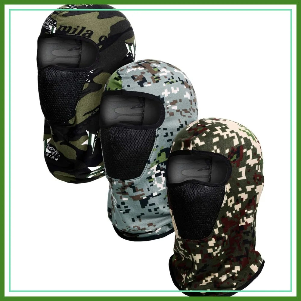 

3 Pcs Camo Balaclava Ski Mask Full Face Mask for Men Women Windproof UV Protection Cycling Hunting
