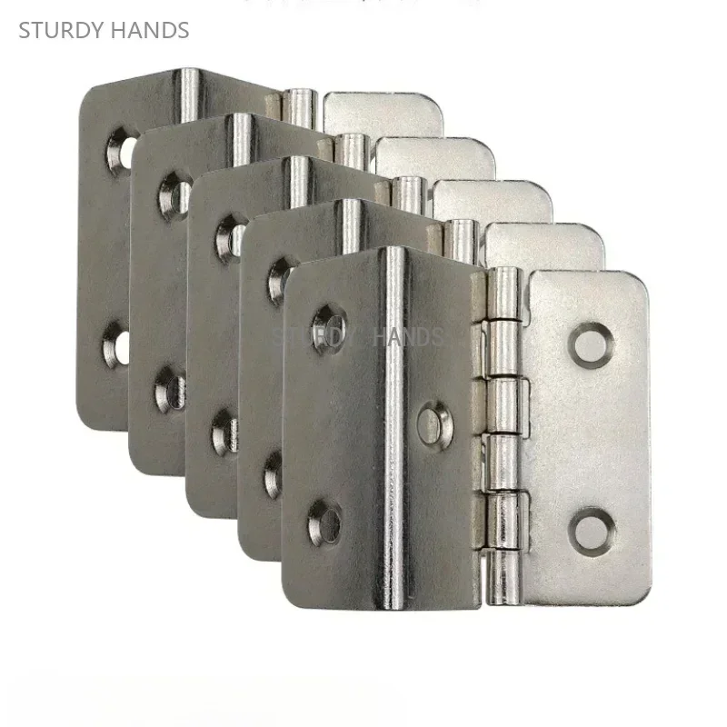 20pcs Thickened iron silent three fold hinge four fold double bend engineering cabinet door furniture hinge hardware accessories