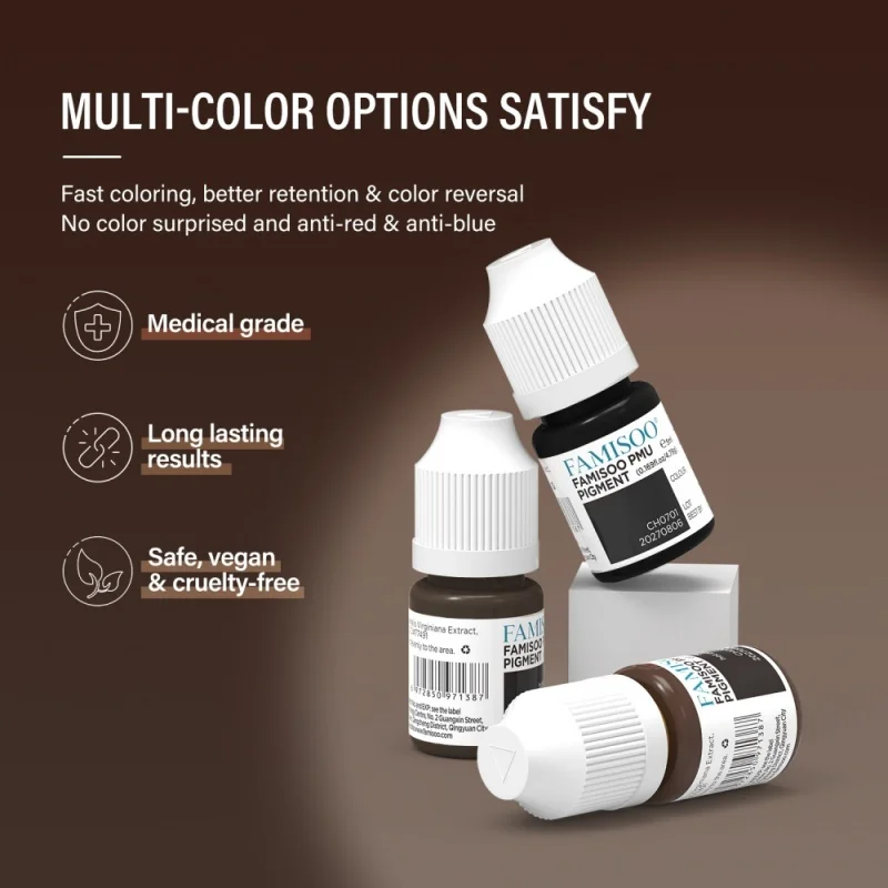 FAMISOO 5ML Microblading Eyebrow Tattoo Ink Black