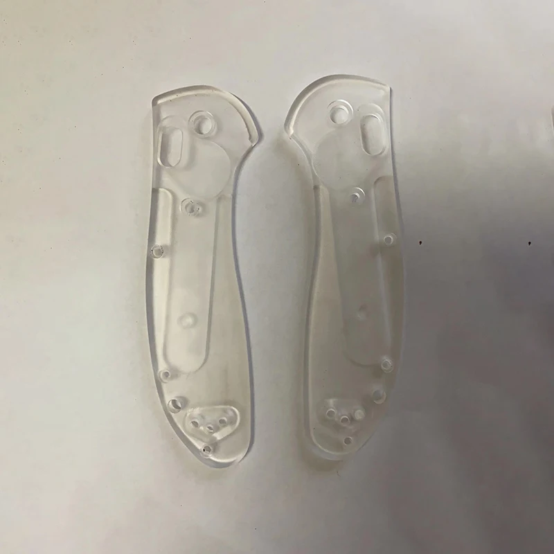 1 Pair Transparent Knife Acrylic Handle Scale Patches for Benchmade Griptilian 551 Knives With Shaft Screws DIY Make Accessories