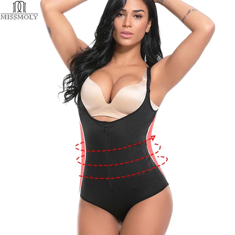 

Miss Moly Latex Body Shaper Cincher Shapewear Modeling Belt Waist Trainer Underbust Bodysuit Zipper ShapersTummy Slimming Corset