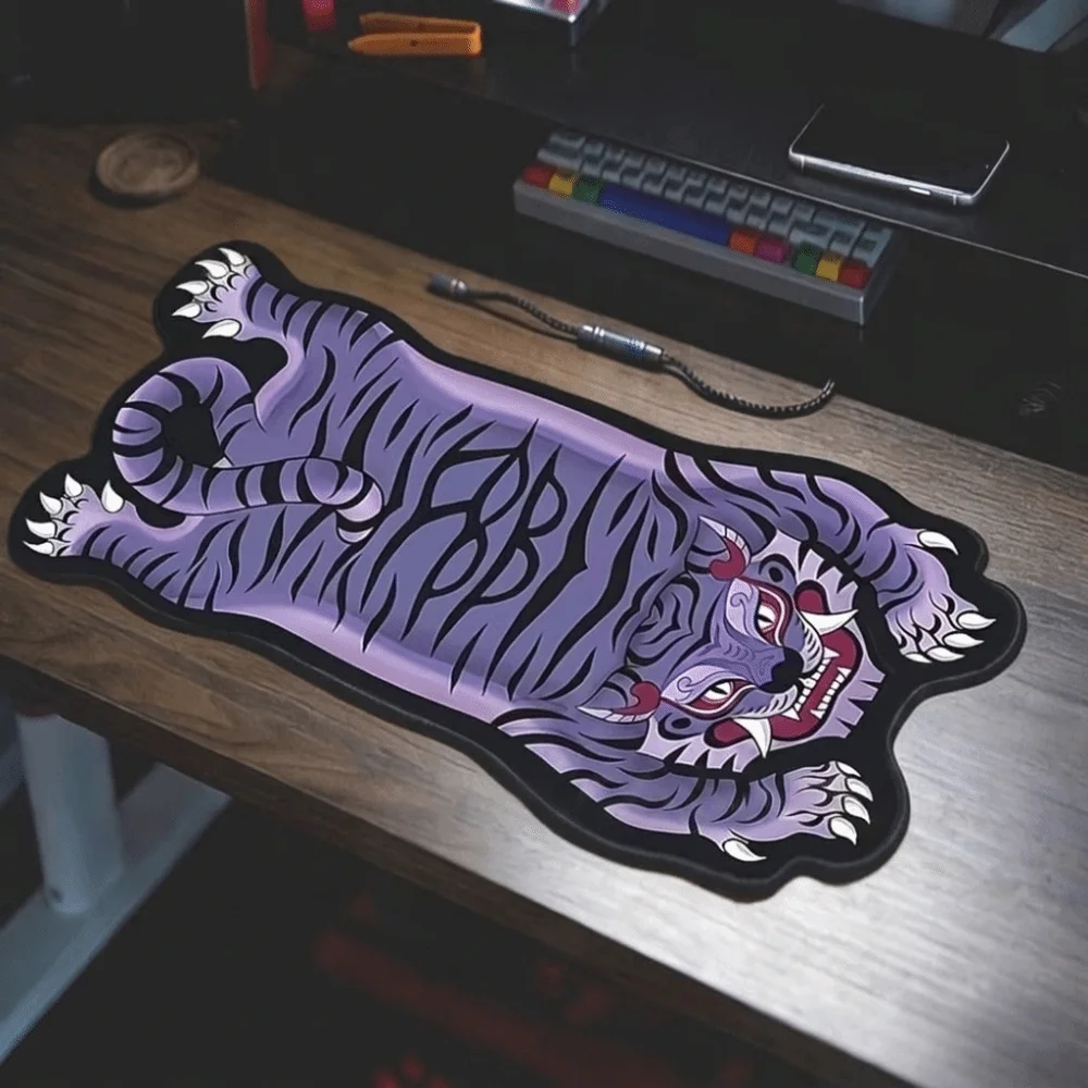 Durable Diatom Mud Tiger Keyboard Pad Absorbent Non-slip Desktop Keyboard Pad Quick-drying Soft Desk Mat Bathroom Floor