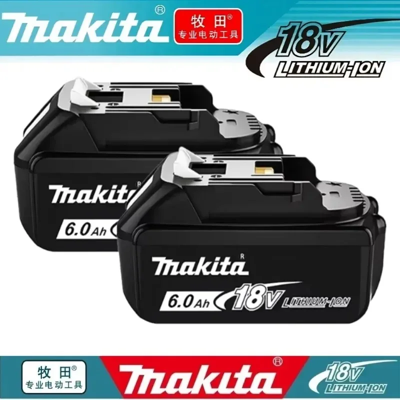 

100% оригинальный аккумулятор Makita 18В 6.0Ач 9.0Ач, перезаряжаемый аккумулятор для электроинструментов Makita BL1840 BL1830B BL1830B, зарядное устройство 18В.