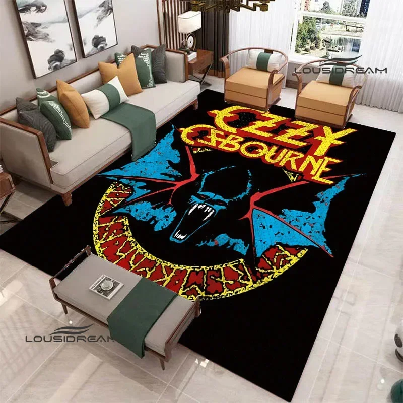 Ozzy osbourne vintage print carpet living room bedroom carpet non-slip carpet photography props outdoor rug birthday gift