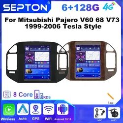 SEPTON 9.7'' Car Radio for Mitsubishi Pajero V60 68 V73 1999-2006 Tesla Style Carplay GPS Android Car Screen Multimedia Player