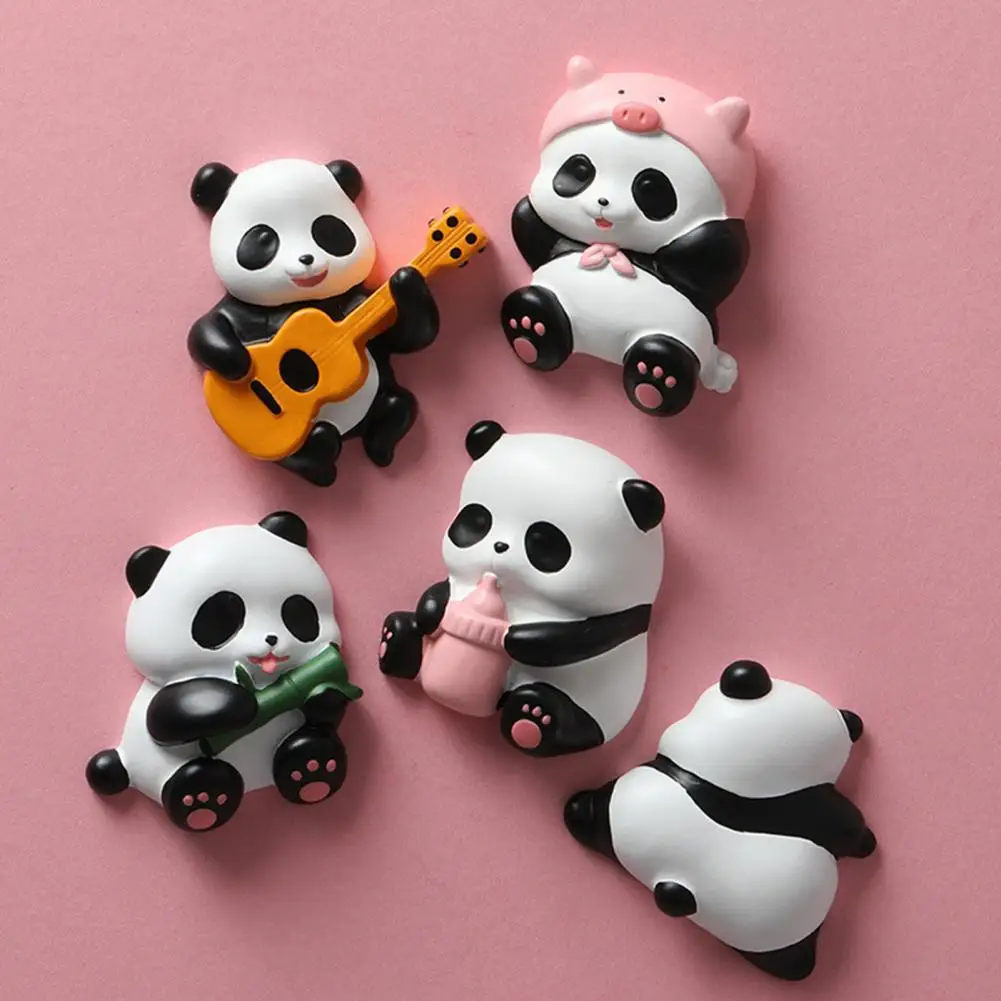 Refrigerator Magnet 3d Resin Fridge Magnet Set Panda Shape Cultural Photo Wall Stickers Unique Refrigerator Decor Personality