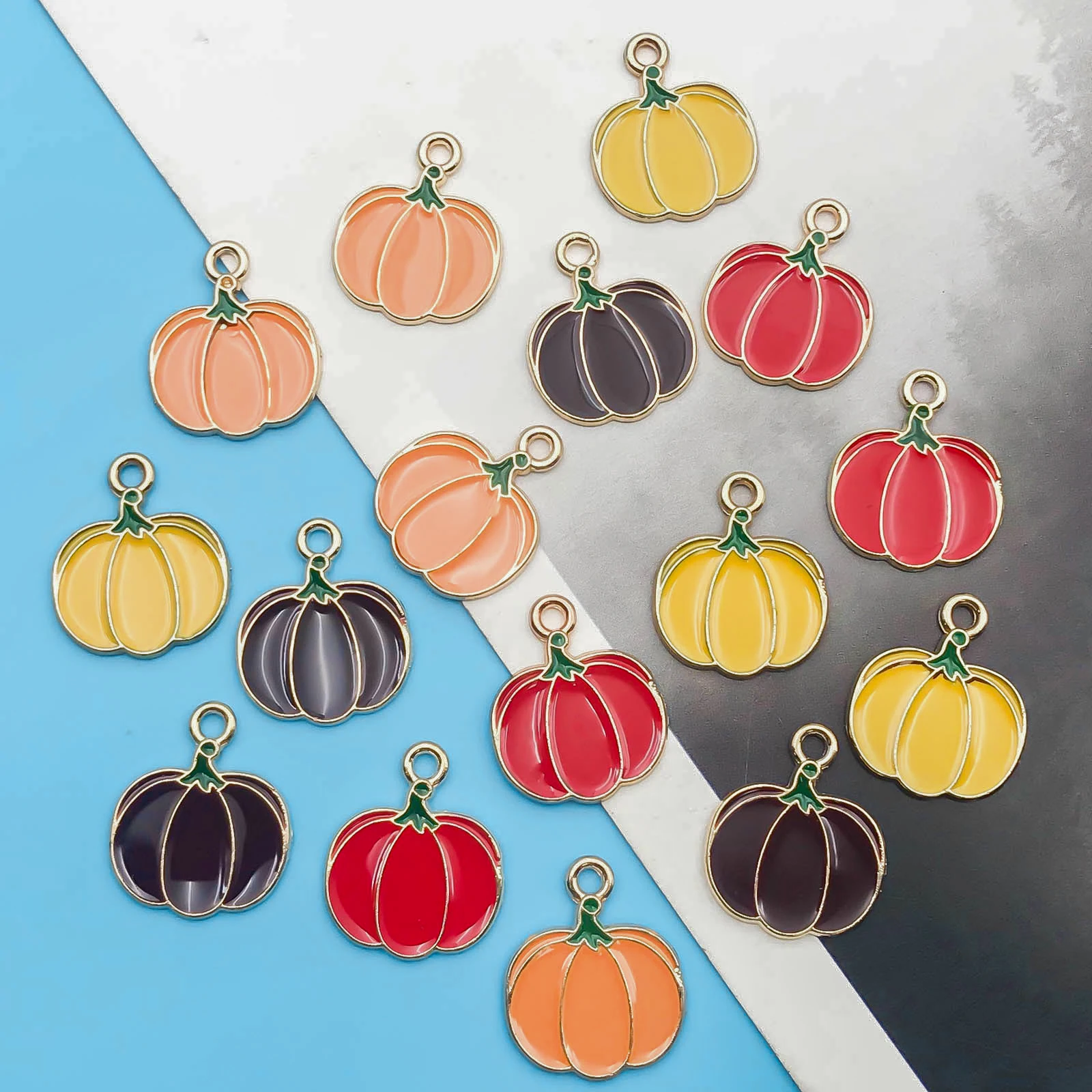 10Pcs Autumn Maple Leaf Charms for DIY Jewellery Making