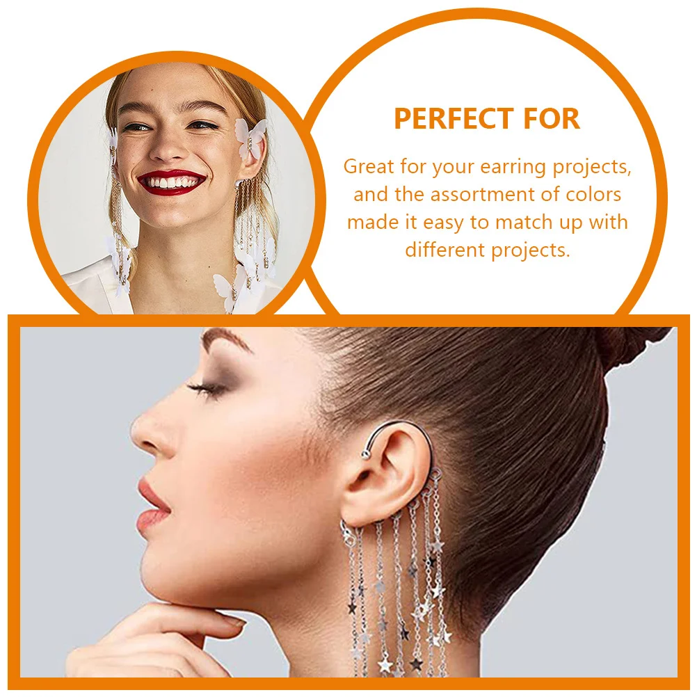 

15Pcs Ear Hook Findings DIY Jewelry Making Hooks Smooth Surface for Earring Projects 6-Holes Ear Wraps Supplies