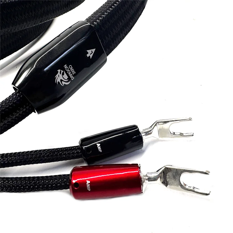 Kabel głośnikowy Hi-end Dragon Zero Full-Range / Bass, kabel audio HiFi do głośników i wzmacniaczy, przewód z pudełkiem